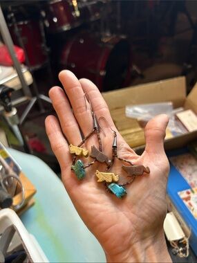 Vintage Native American Totem Earrings
